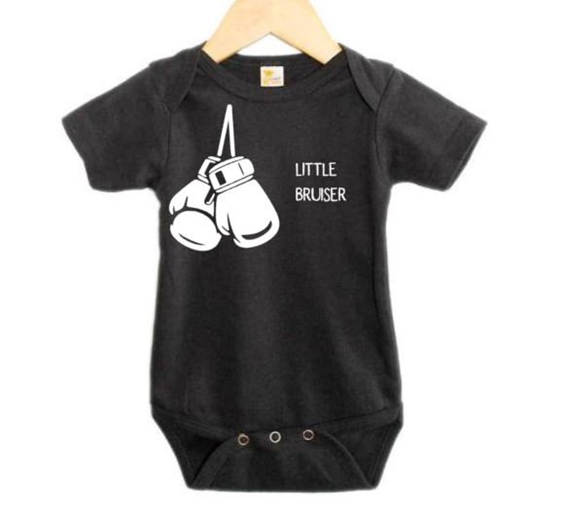 Boxing Onesie Little Bruiser Boxing Bodysuit Boxing Romper Etsy