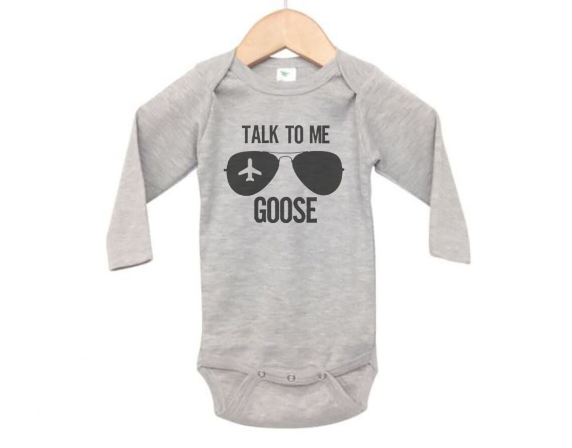 Talk To Me Goose Onesie Talk To Me Goose Cute Baby Onesie Etsy