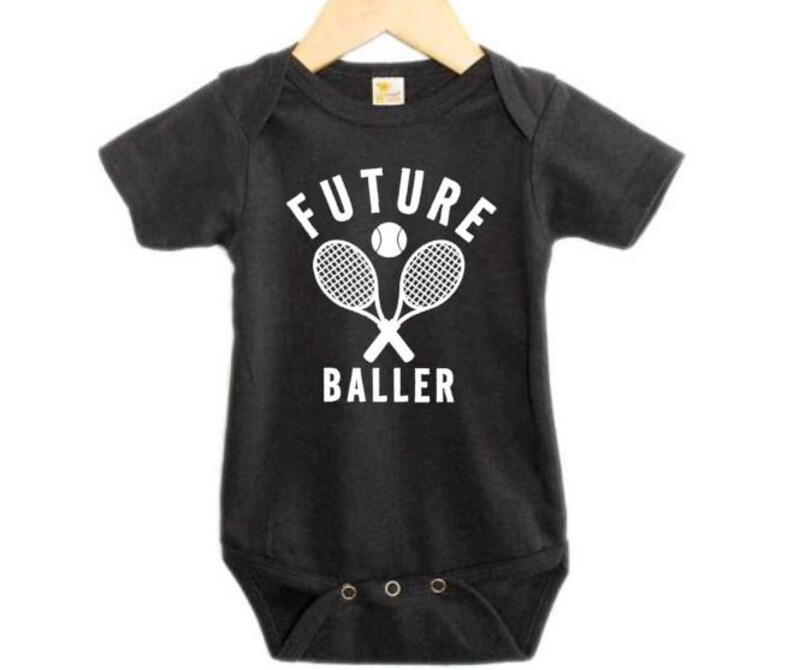 Baby Tennis Outfit Future Baller Baby Announcement Baby Etsy