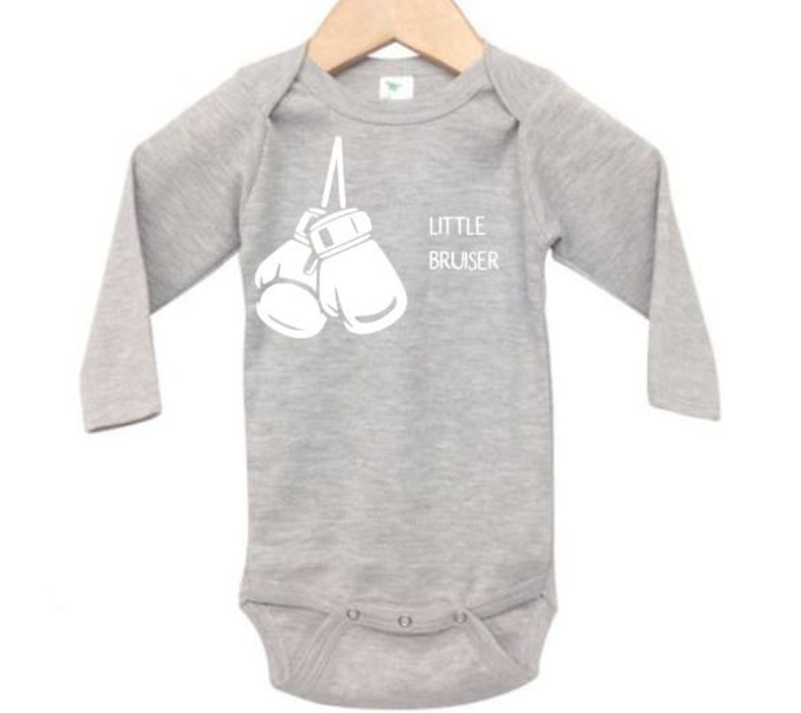 Boxing Onesie Little Bruiser Boxing Bodysuit Boxing Romper Etsy