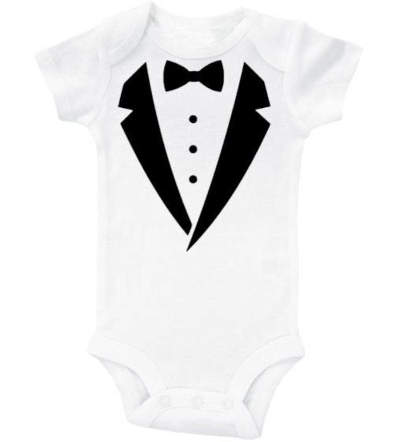Tuxedo Onesie Tuxedo Bodysuit Tuxedo Baby Outfit Newborn Etsy