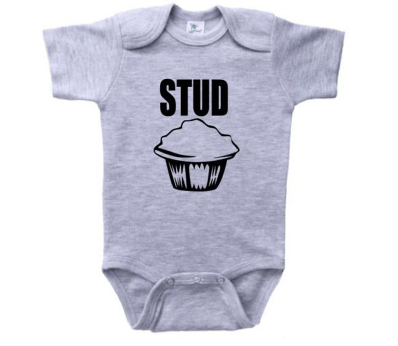 Stud Muffin Baby Creeper Funny Newborn Outfit Trendy Baby Onesie Infant Onesie Cute Newborn Romper Muffin Bodysuit Stud Muffin Onesie