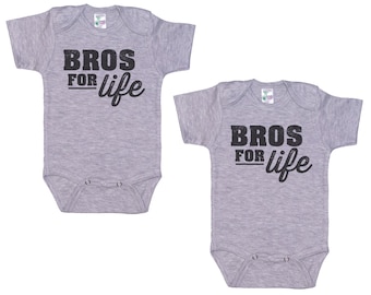 Funny Twin Onesies®, Bros For Life, Twin Brothers, Twin Brother Onesies®, Twin Boys Outfit, Newborn Twins, Baby Shower Gift, Raglan Onesie®