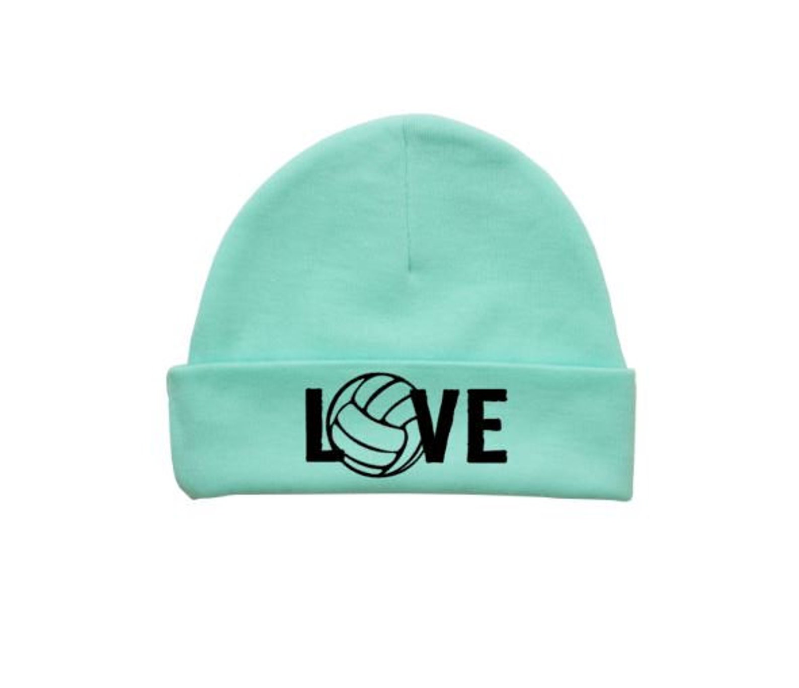 Baby Beanie Love Volleyball Baby Volleyball Hat Baby Shower Etsy