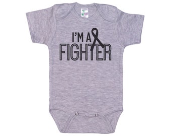 I'm A Fighter, Cancer Awareness Onesie® I Fight Cancer Baby Onesie®, I Hate Cancer, Cancer Awareness Month, Cancer Fighter