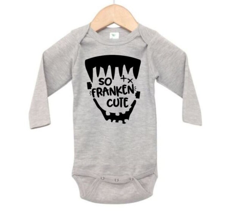 Bodysuit So Franken Cute Funny Baby Outfit Humor Frankenstein Onesie Halloween Onesie Infant Romper Gift For Baby Baby Halloween