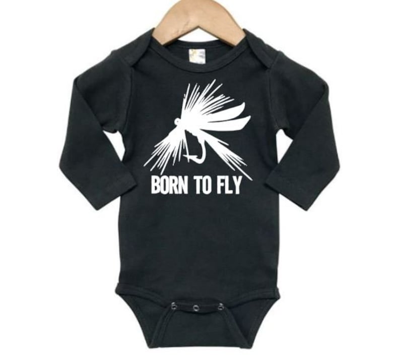 Fly Fishing Onesie Born to Fly Fishing Bodysuit Baby Etsy