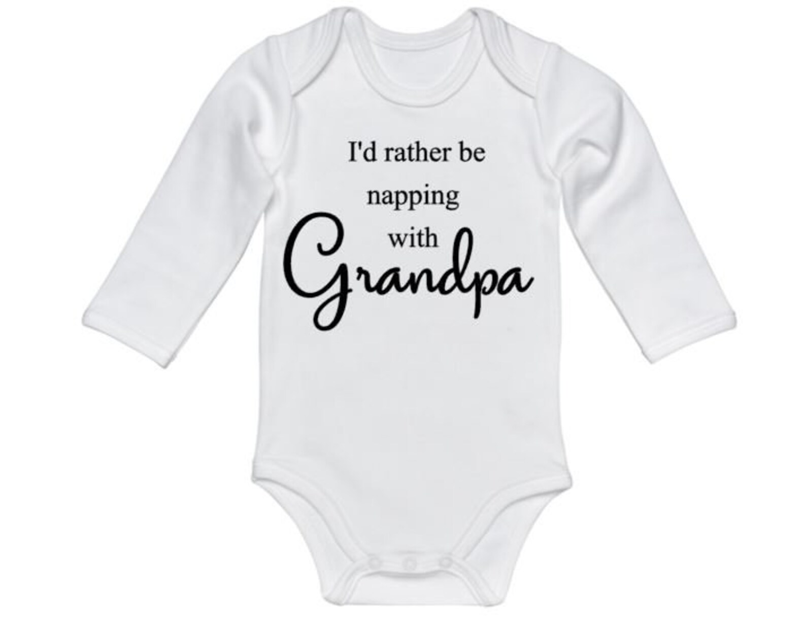 Grandpa Baby Onesie Grandpa Baby Clothes I'd Rather Be Etsy