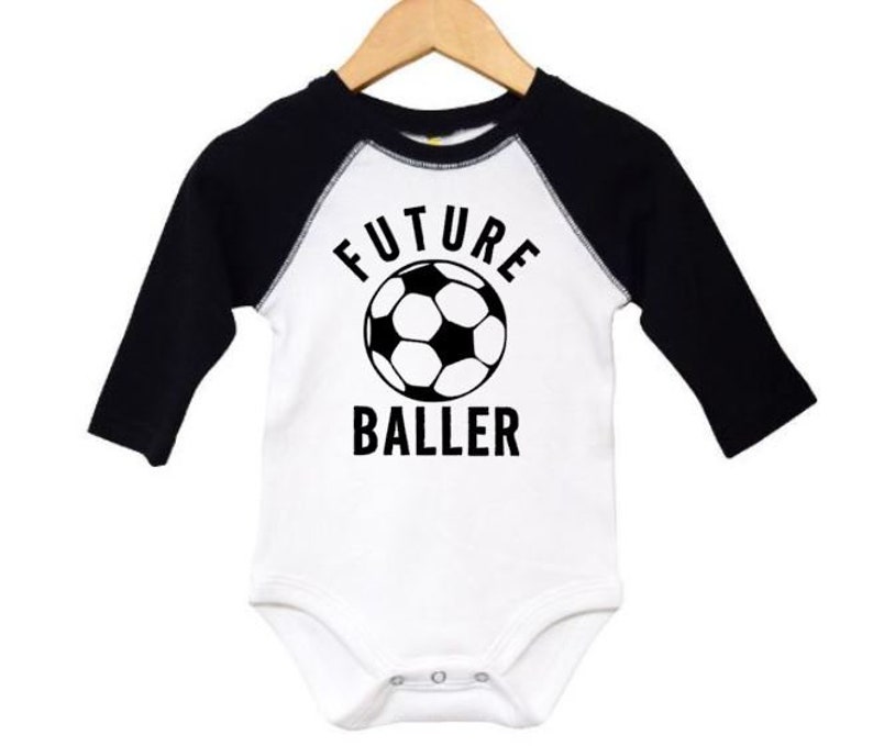 Soccer Onesie Future Baller Newborn Soccer Outfit Futbol Etsy