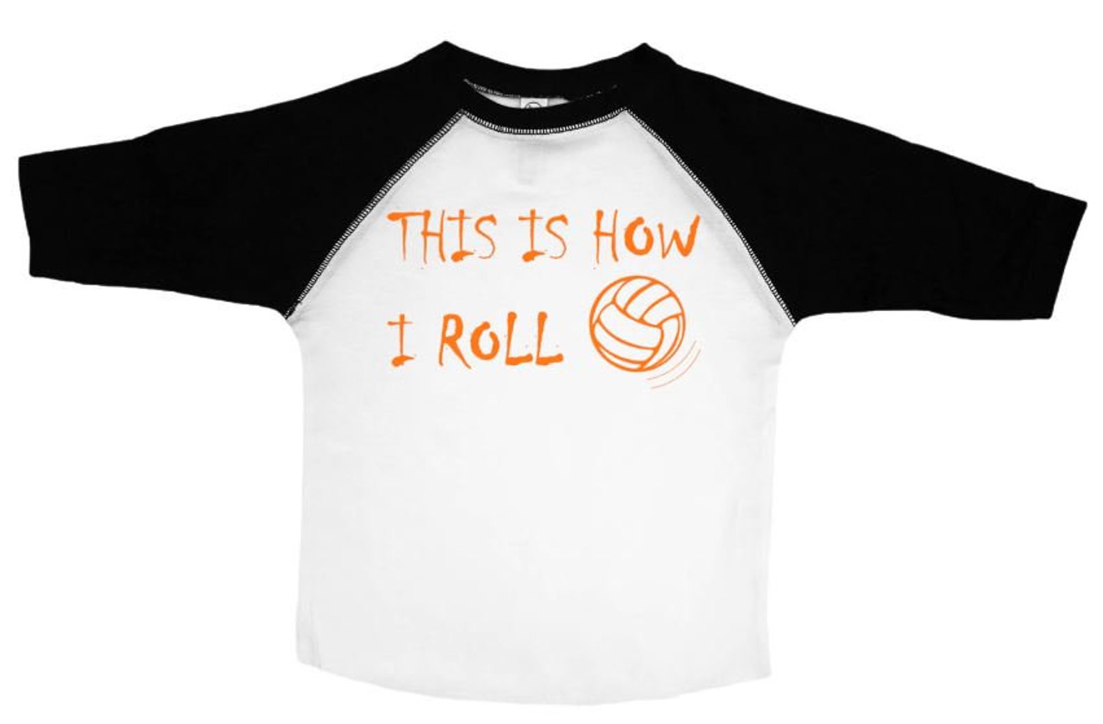 Toddler Volleyball Shirt This is How I Roll Vball Raglan T Etsy