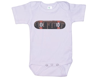 Skateboard Onesie®, Chocolate Skateboard, Baby Skateboarding Onesie®, Skating Bodysuit, Skater Romper, Future Skateboarder, Skating Onesie®