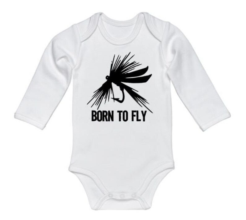 Fly Fishing Onesie Born to Fly Fishing Bodysuit Baby Etsy