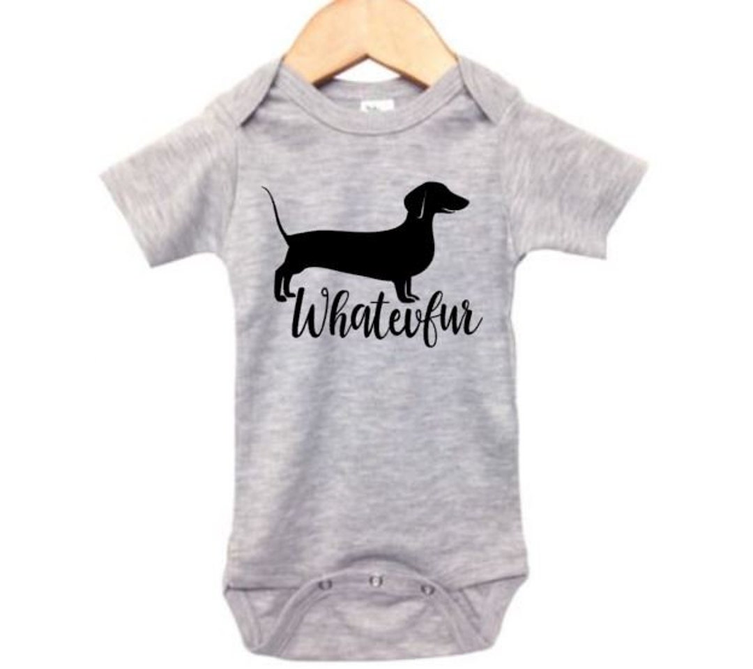 Dachshund Onesie Whatevfur Weenie Dog Onesie Baby Shower Etsy