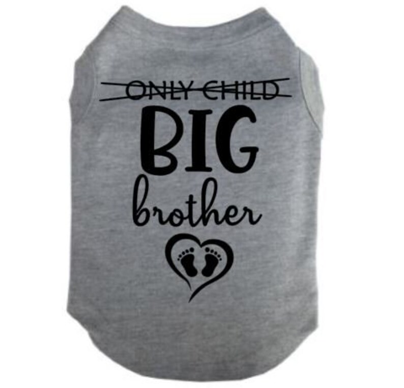 Only Child Big Brother Big Brother Puppy Shirt Big Brother Dog Shirt Baby Announcement Big Bro Dog Shirt Baby Announcement Dog Shirt