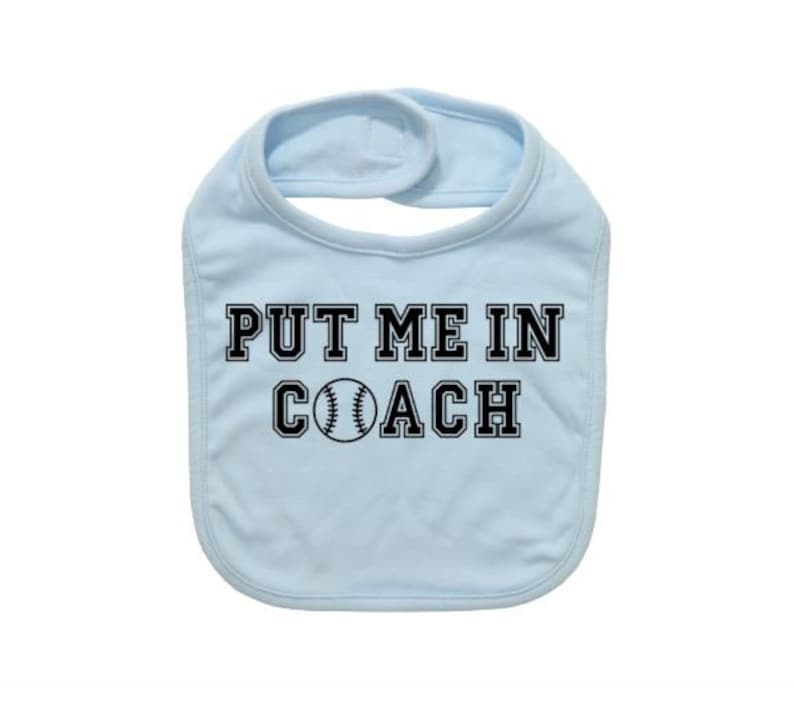 Baby Baseball Bib Put Me in Coach Newborn Bib Baseball Etsy