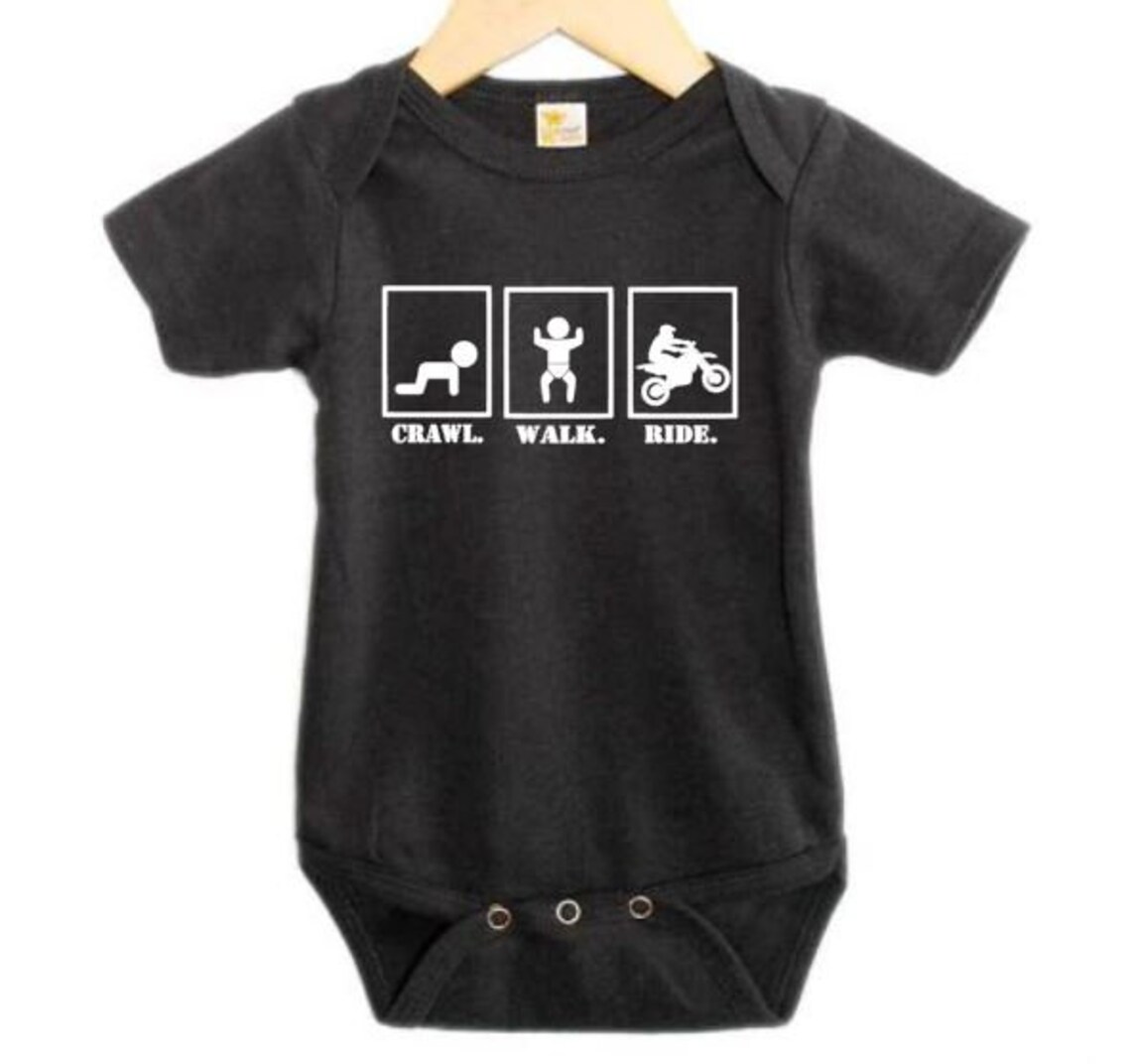 Dirt Bike Onesie Crawl Walk Ride Dirt Bike Bodysuit Etsy