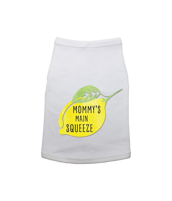 Lemon Dog Shirt, Mommy's Main Squeeze, Citrus Lover, Cute Dog Shirt, Shirt For Dog, 100% Polyester, Sublimated Design, Funny Puppy Shirt