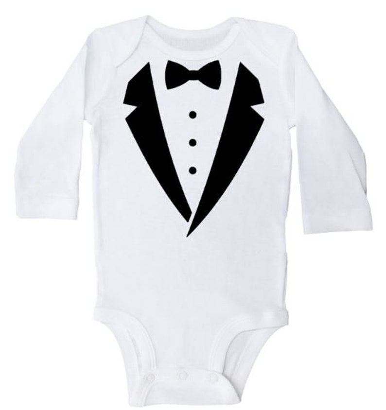 Tuxedo Onesie Tuxedo Bodysuit Tuxedo Baby Outfit Newborn Etsy