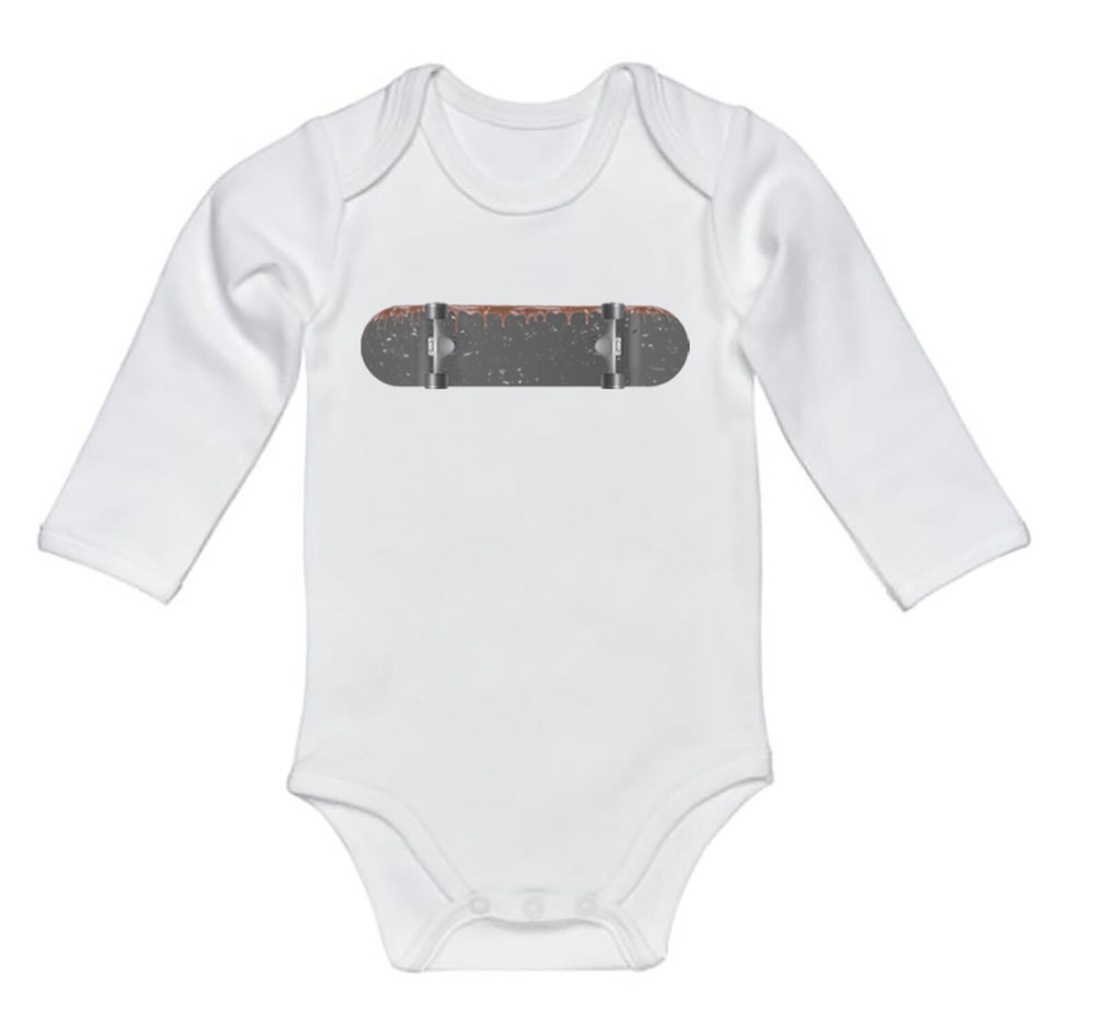 Skateboard Onesie Chocolate Skateboard Baby Skateboarding Etsy