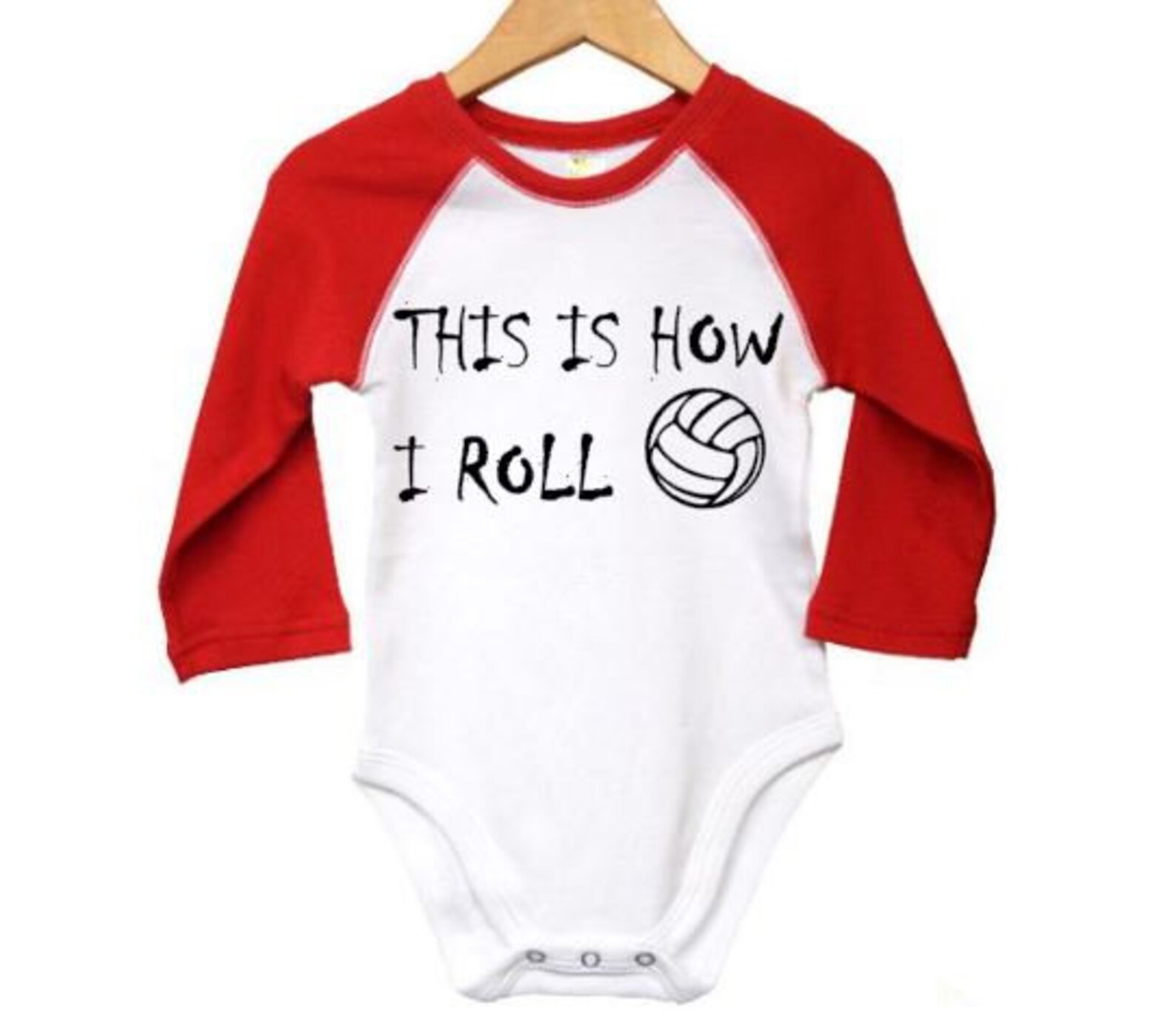 Volleyball Baby Onesie This is How I Roll Vball Bodysuit Etsy
