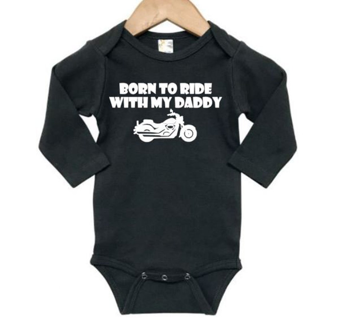 Motorcycle Baby Onesie Born to Ride With My Daddy Motorcycle - Etsy