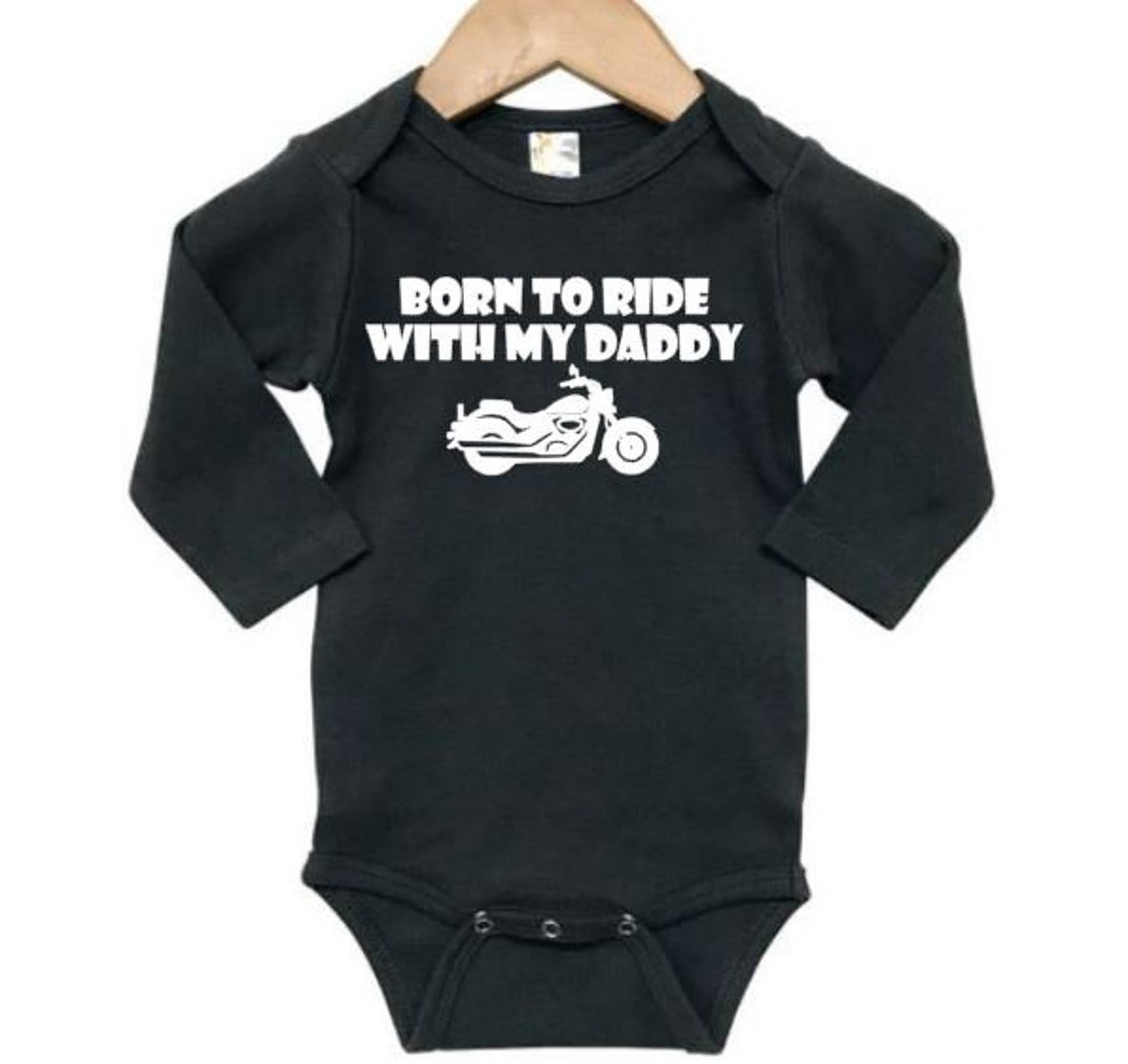 Motorcycle Onezy Motorcycle Baby Onesie Born to Ride With My Daddy Motorcycle - Etsy