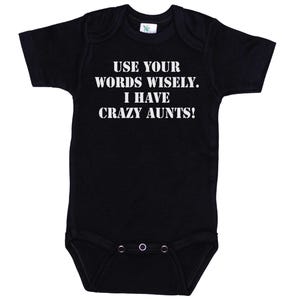 Auntie Baby Onesie®, Use Your Words Wisely, Aunt Onesie®, Aunt Bodysuit, Auntie Bodysuit, Newborn Auntie Outfit, Baby Aunt Outfit, Auntie