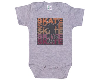 Skateboard Onesie®, Skate Skate Skate, Baby Skateboarding Onesie®, Skateboard Bodysuit, Skater Baby, Future Skater, Baby Gift, Skater Baby