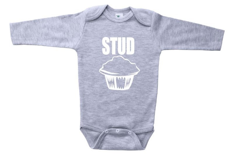 Stud Muffin Baby Creeper Funny Newborn Outfit Trendy Baby Onesie Infant Onesie Cute Newborn Romper Muffin Bodysuit Stud Muffin Onesie