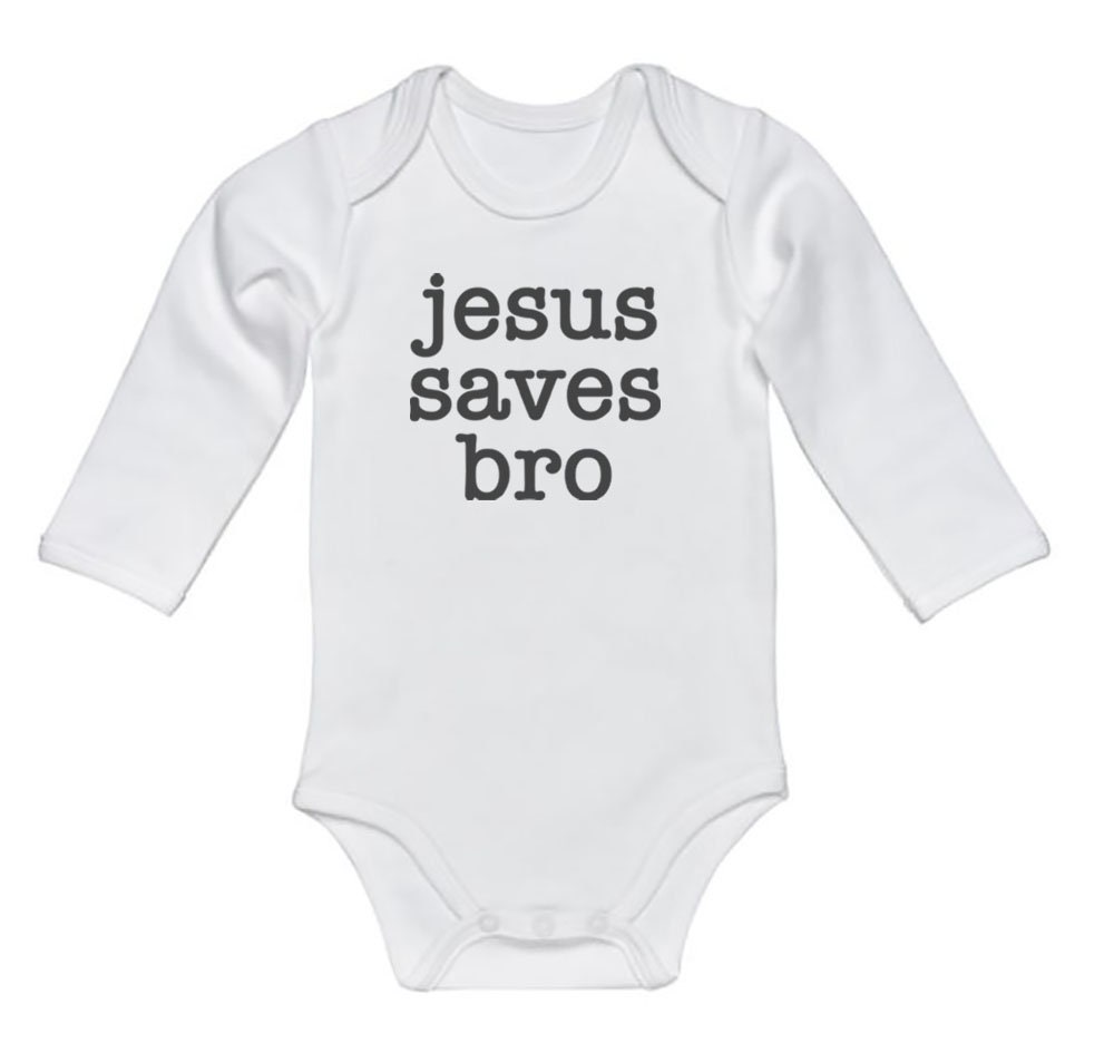 Christian Onesie Jesus Saves Bro Religious Baby Outfit Baby | Etsy