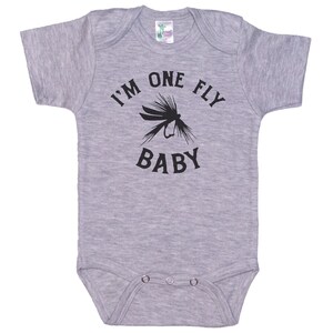 Fly Fishing Onesie®, I'm One Fly Baby, Fishing Bodysuit, Fishing Romper, Funny Baby Onesie®, Baby Gift, Fly Fishing Bodysuit, Fly Fish