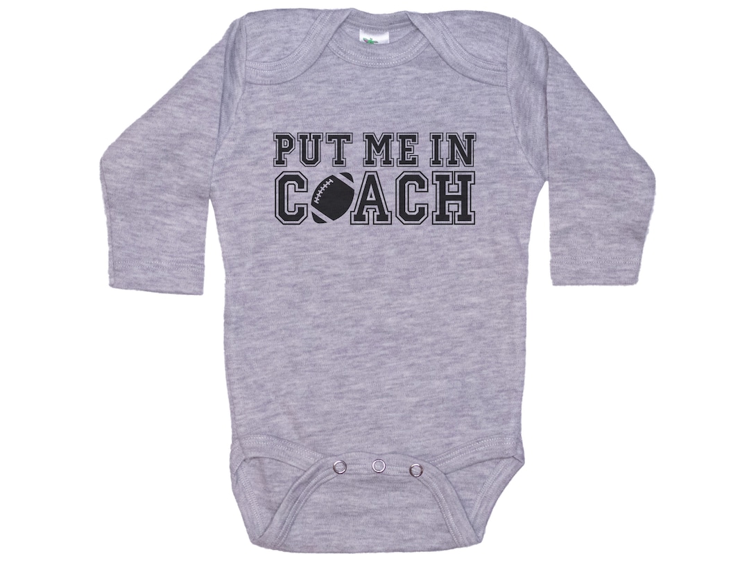 Football Onesie®, Put Me in Coach, Football Bodysuit, Baby Football Outfit, Football Apparel