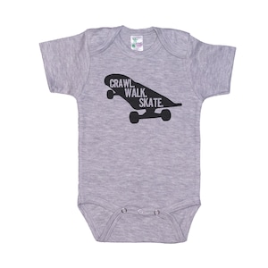 Skateboard Onesie®, Crawl Walk Skate, Skateboarding Bodysuit, Baby Skating Outfit, Skater Onesie®, Super Soft Rompers, Future Skateboarder