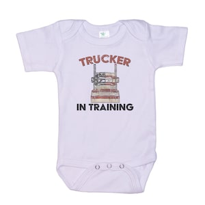 Semi Onesie®, Trucker In Training, Truck Driver Onesie®, Semi Bodysuit, Sublimated Design, Super Soft, Truck Driver Baby Announcement, Semi