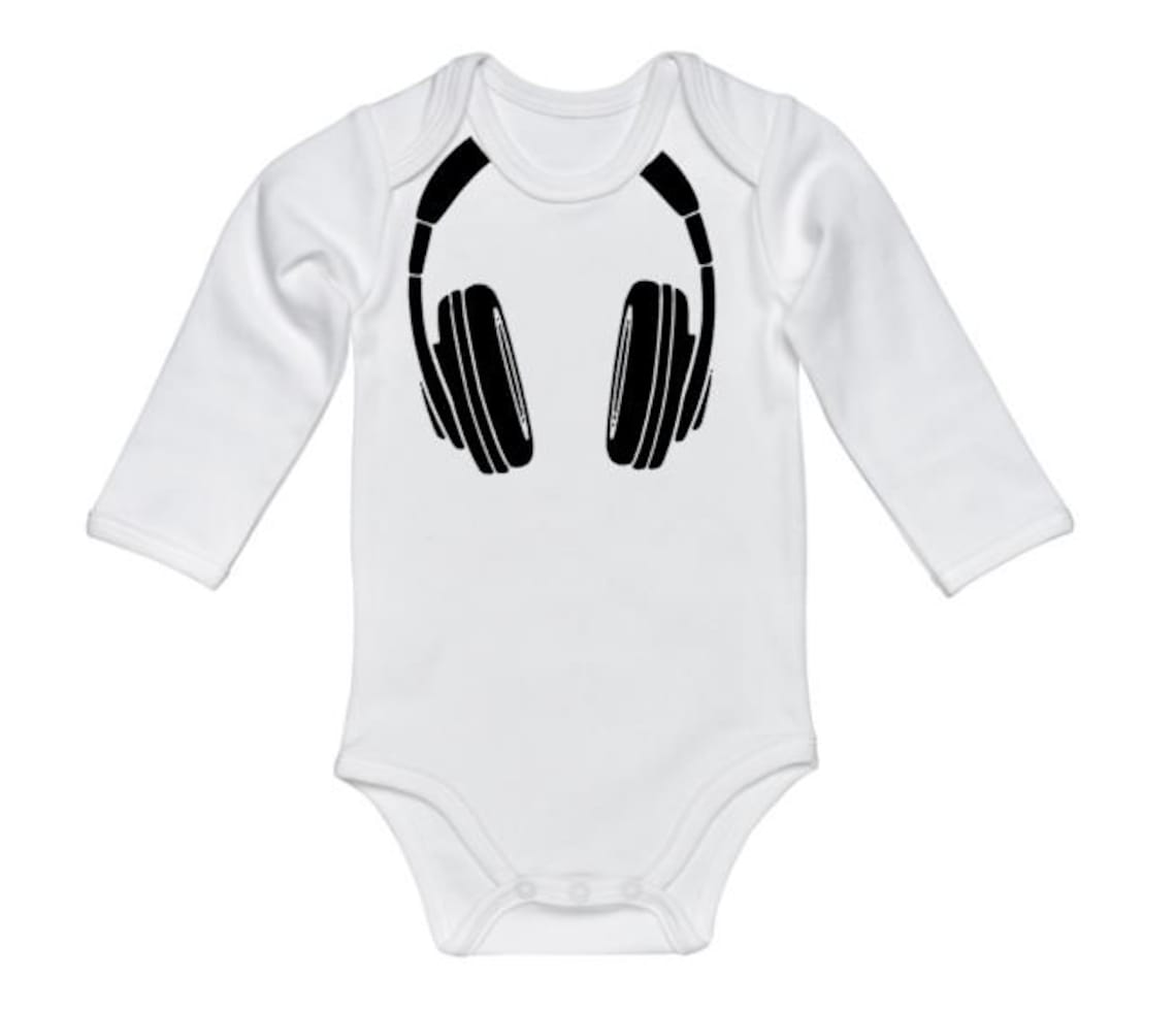 Baby DJ Outfit Headphones Infant DJ Onesie Baby DJ Etsy