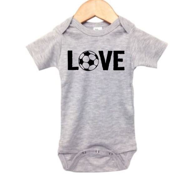 Baby Soccer Onesie Love Soccer Soccer Baby Futbol Onesie Etsy