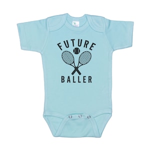 Baby Tennis Outfit, Future Baller, Baby Announcement, Baby Shower Gift, Tennis Bodysuit, Tennis Romper, Tennis Creeper, Tennis Onesie®, Baby