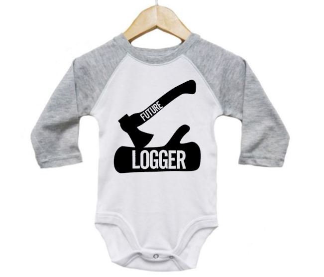 Logger Onesie Logger Bodysuit Future Logger Lumberjack Etsy