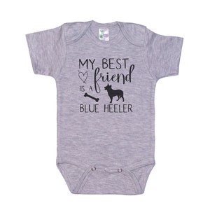 Blue Heeler Onesie®, Mi mejor amigo es un Blue Heeler, perro ganadero australiano, ACD Onesie®, traje de Heeler azul recién nacido, body de Heeler azul