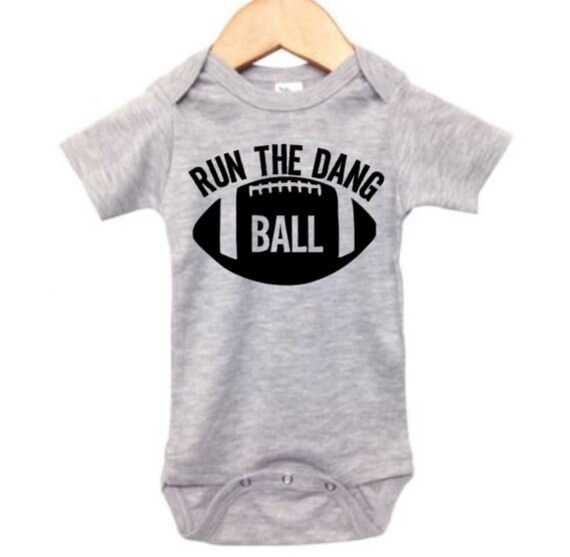 Baby Football Outfit Run the Dang Ball Football Onesie | Etsy