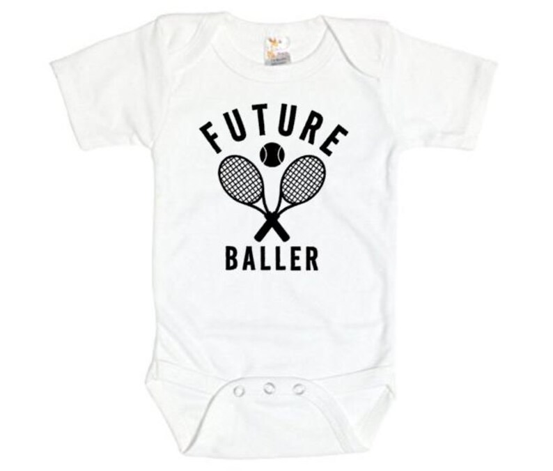 Baby Tennis Outfit Future Baller Baby Announcement Baby Etsy