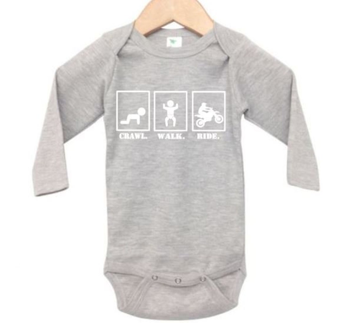 Dirt Bike Onesie Crawl Walk Ride Dirt Bike Bodysuit Etsy