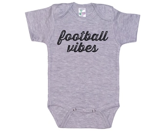 Football Onesie®, Football Vibes, Baby Football Outfit, Football Romper, Football Bodysuit, Baby Shower, Gift For Newborn, Football Apparel