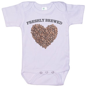 Coffee Onesie®, Freshly Brewed, Baby Coffee Onesie®, Coffee Bodysuit, Baby Announcement, Baby Gift, Coffee Bodysuit, Future Coffee Drinker