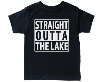 Toddler Lake Shirt, Straight Outta The Lake, Lake Apparel, Kid's Lake Shirt, Funny Kid's Shirt, Lake Inspired T, Lake Life Tee