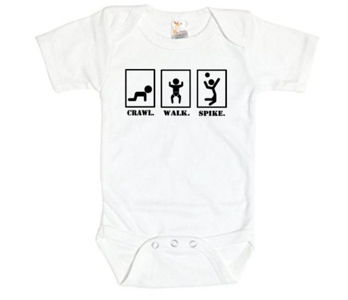 Baby Volleyball Outfit Crawl Walk Spike Vball Onesie Etsy