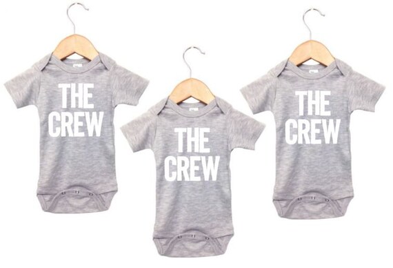 Triplets Onesie®, Matching Triplets Outfit, the Crew, Triplets