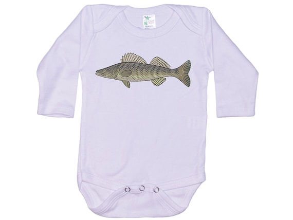 Fishing Onesie®, Walleye, Walleye Baby Outfit, Fishing Baby Outfit