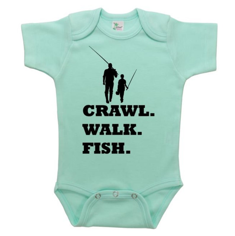 Fishing Baby Onesie / Crawl Walk Fish / Fishing Bodysuit / Etsy