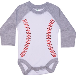 Baseball Onesie®, Baby Baseball Outfit, Baseball Stitches, Newborn Baseball Onesie®, Baseball Bodysuit, Super Soft, Sublimated Design